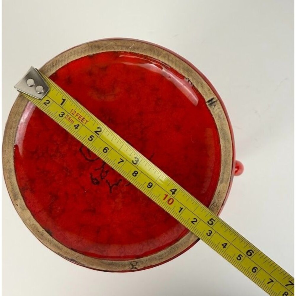 Vintage Mid Century Italian Peasant Village Red Pitcher, Rustic Farmhouse - Picture 9 of 10